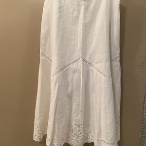 Liz Claiborne White Linen Skirt Size 12